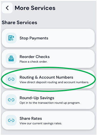Routing and Account